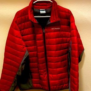Men’s Columbia Puffer Jacket Red Size Large